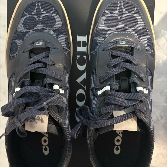Coach Navy and Gray Sneakers - Picture 1 of 8